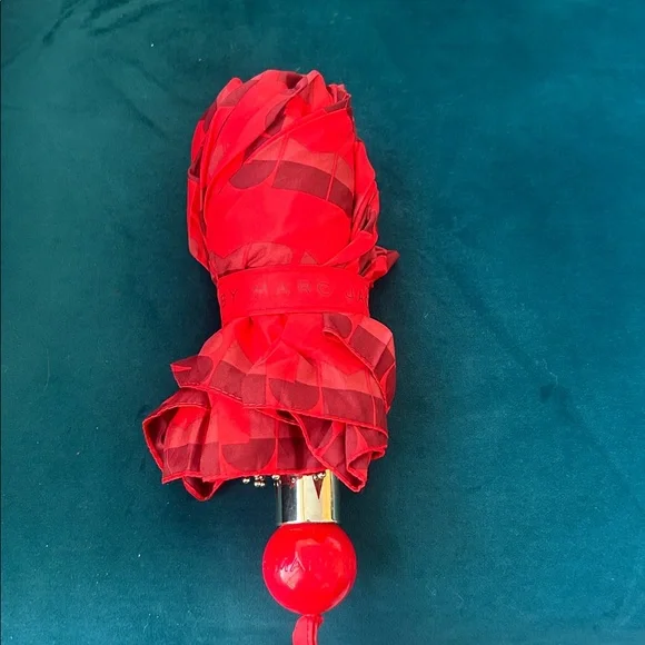 Marc Jacobs Red Compact Foldable Umbrella - Picture 6 of 6